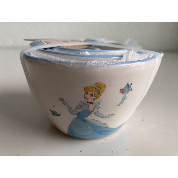 RAE DUNN Disney Princess Cinderella Measuring Cups Glass Slipper Carriage Clock - Picture 1 of 10